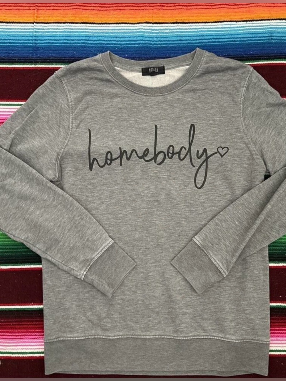 Grey Homebody crewneck sweatshirt